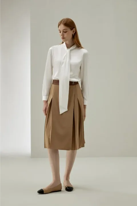 LILYSILK Blouse En Soie Avec Nœud Papillon Soie De Haute Qualité Sophistiqué Et Élégant Une Élégance Intemporelle Bleu Vapeur Xs