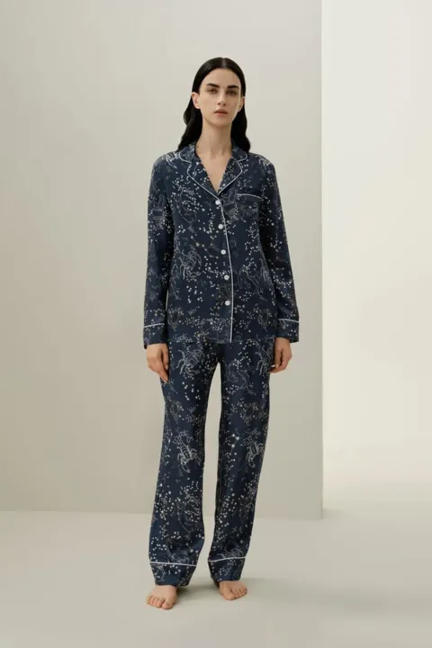LILYSILK Ensemble Pyjama En Soie Scorpion Pure Soie Scorpion S