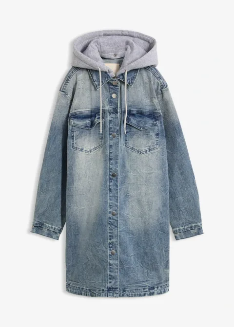 Veste en jean à capuche
