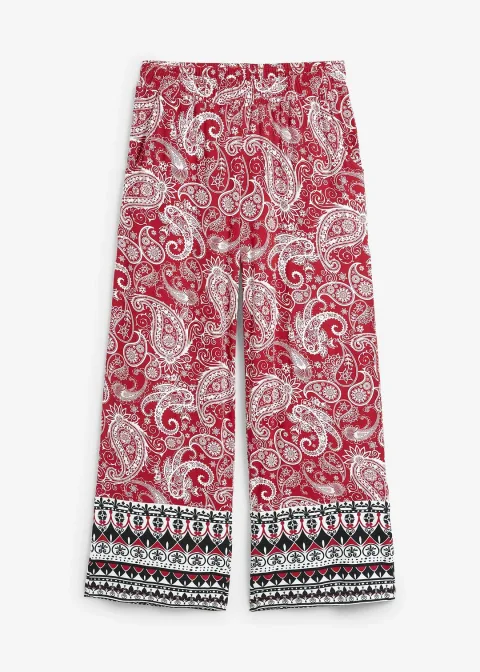 Pantalon palazzo doux en viscose extensible