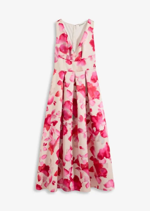 Robe longue en satin brillant
