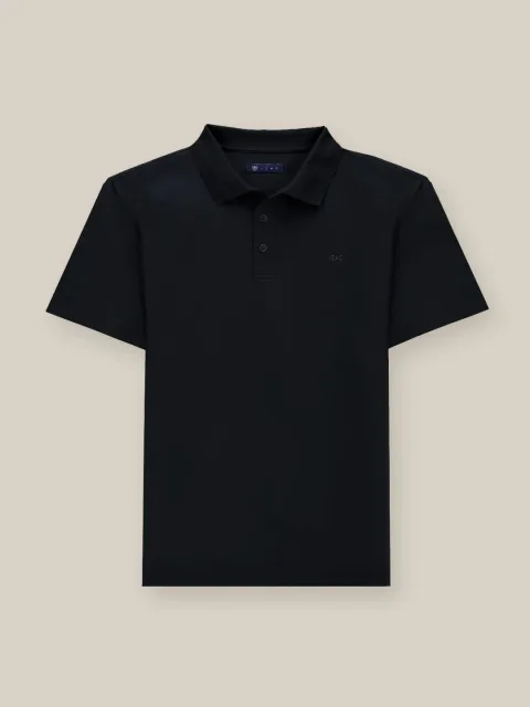 IZAC - Polo boutonné noir
