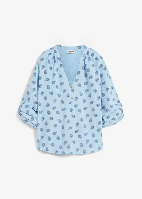 Blouse légère et oversize en gaze de coton