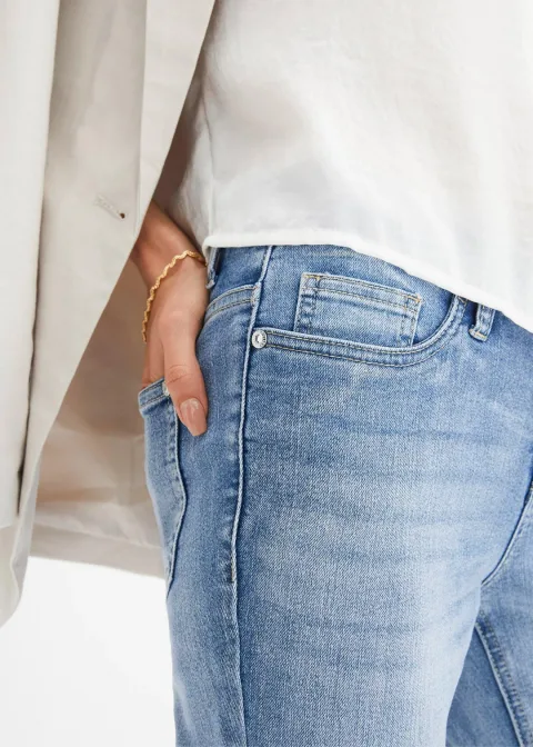 Jean skinny à dentelle, cropped
