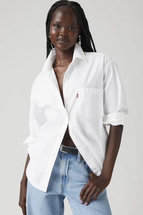 Levi's Chemise Harlie Boyfriend - Femme - Blanc / Bright White - 2XS