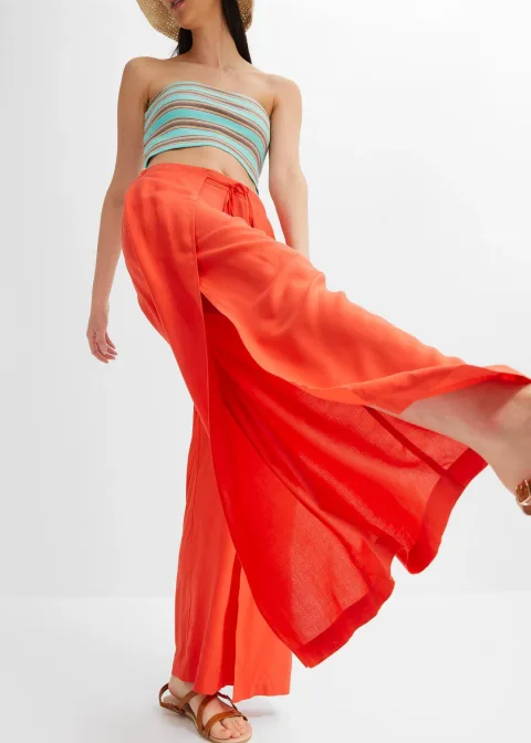 Pantalon avec fente en viscose