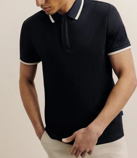 IZAC - Polo zip noir