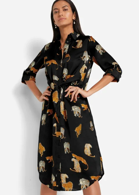 Robe-chemise en satin