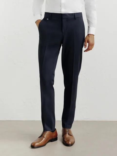IZAC - Pantalon ville ajusté marine