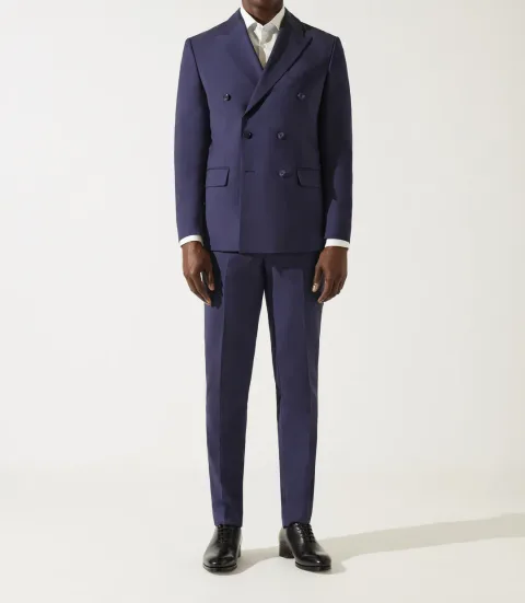 IZAC - Costume croisé bleu marine