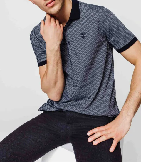 IZAC - Polo jacquard fantaisie