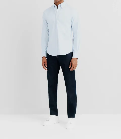 IZAC - Chemise avec col boutonné ciel
