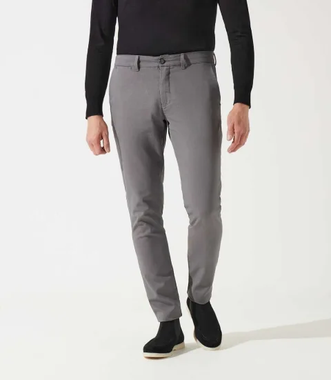 IZAC - Pantalon chino armuré anthracite VARFAIT