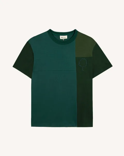 T-shirt imprimé vert upcyclé - LUGNY UP