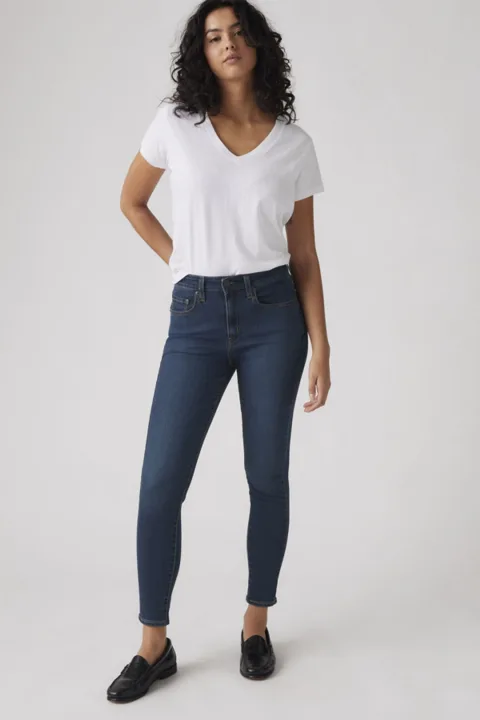 Levi's Jean Skinny 721 À Taille Haute - Femme - Noir / Black Worn In - 25X32