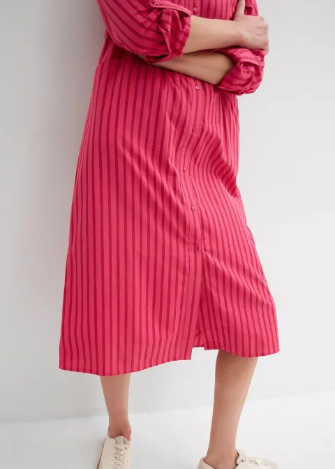 Robe à col chemise, 100% coton