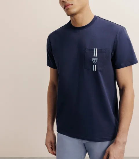 IZAC - T-shirt à poche marine