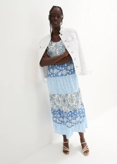 Robe longue en jersey coton