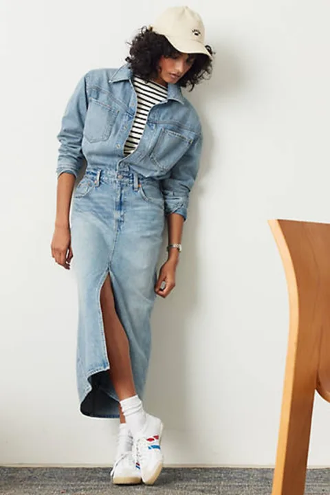 Levi's Robe Chemise Mi Longue Denim - Femme - Bleu / Feeling This - 34
