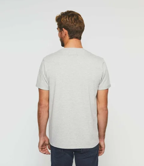 IZAC - T-shirt manches courtes gris chiné ''Gino''