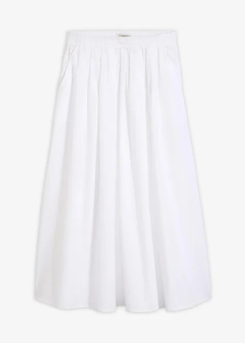 Jupe midi 100% coton