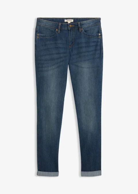 Jean droit taille mi-haute, extensible