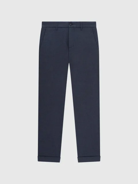 IZAC - Pantalon tissu gratté marine