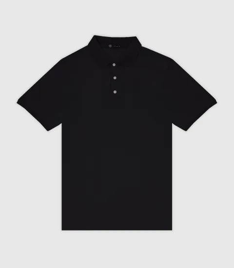 IZAC - Polo en maille piquée noir