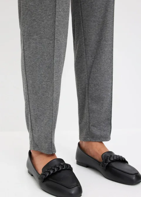 Pantalon élastiqué avec nervures devant