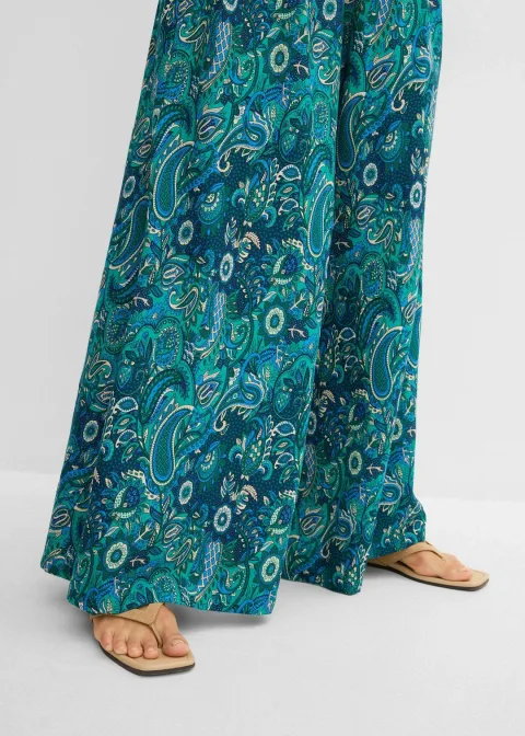 Pantalon palazzo en viscose fluide