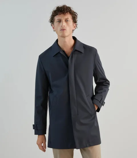 IZAC - Manteau mi-long léger marine