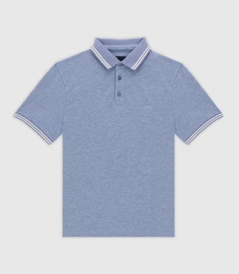 IZAC - Polo avec broderie ciel