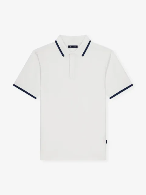 IZAC - Polo en jersey blanc
