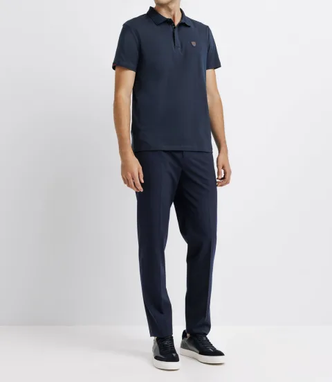 IZAC - Polo avec patch marine