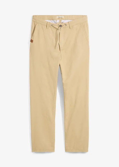 Pantalon chino droit et ample, 100% coton