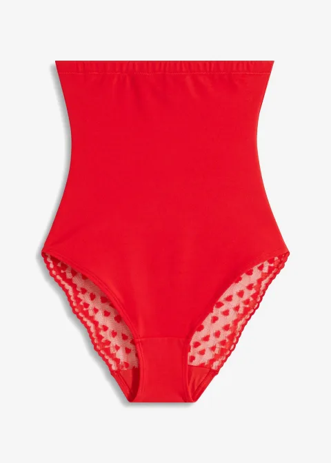 Culotte sculptante taille haute avec dentelle, maintien fort