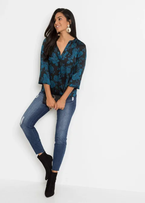 Tunique-blouse en crêpe léger