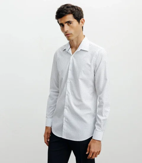 IZAC - Chemise ville imprimée blanche