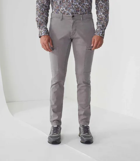 IZAC - Pantalon casual cargo gris ''Mixte''