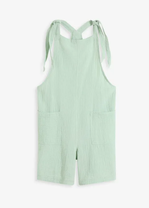 Combishort de plage en gaze de coton