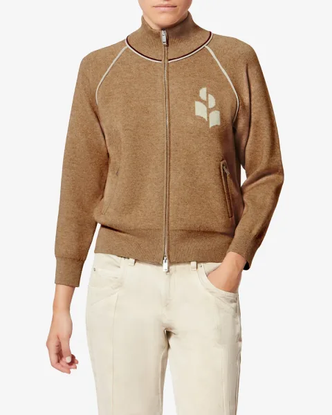Cardigan Lanya - Femme - Camel-gris Clair - Taille 42 - Marant Étoile