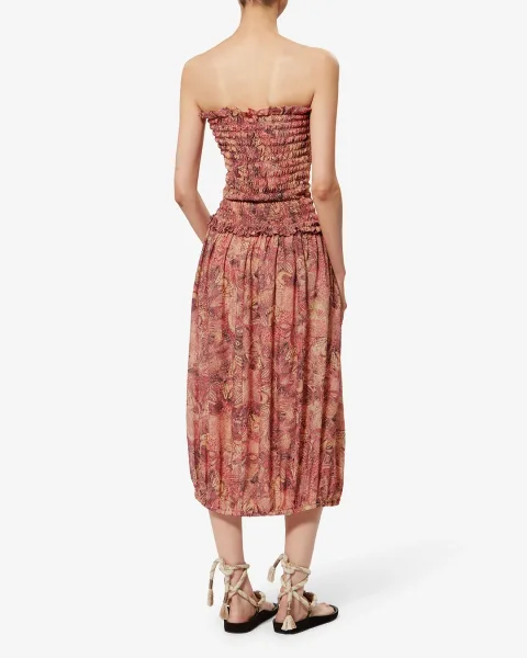 Robe Cleane - Femme - Rose - Taille40 - Isabel Marant - Collection Été Femme - Nouvelle Collection Capsule La Riviera