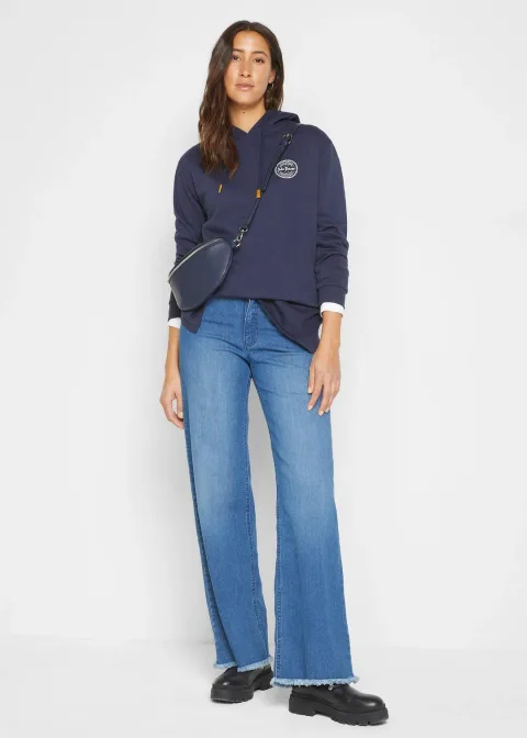 Jean large taille haute