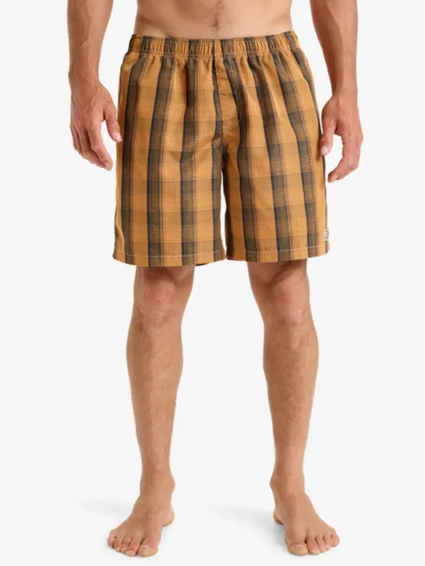 Mercury Plaid Volley 18 - Short pour homme Orange