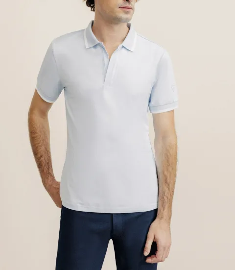 IZAC - Polo zip ciel