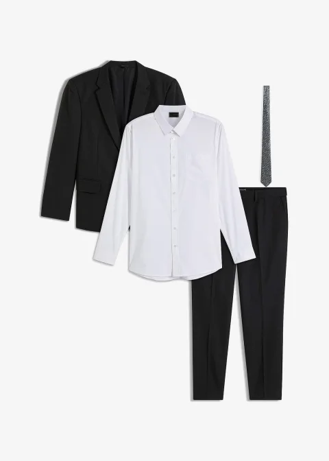 Costume 4 pièces slim avec chemise et cravate