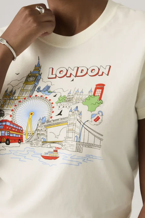 Levi's T Shirt Graphique Favorite - Femme - Blanc / London Egret - XS