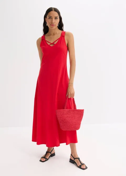 Robe longue 100% coton à bretelles