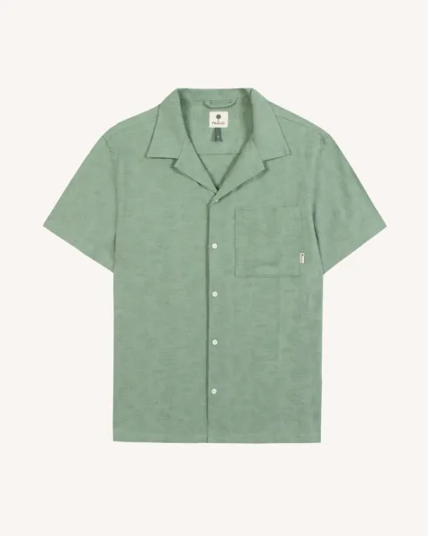 Chemise manches courtes vert clair viscose - PAIOLIVE