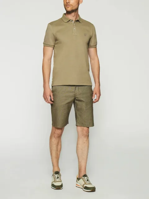 IZAC - Polo uni manches courtes kaki GREGOR